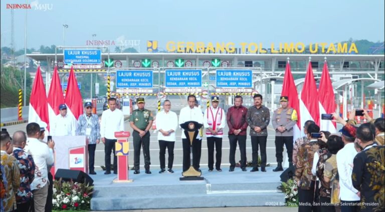 jokowi resmikan jalan tol pamulang-cinere-raya bogor