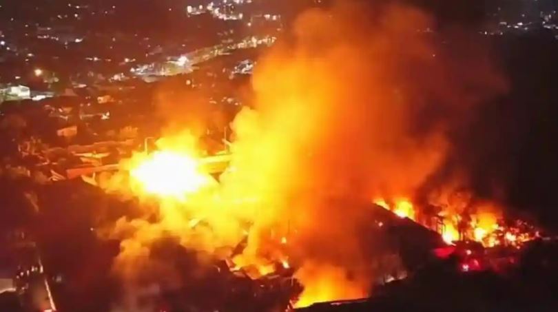 SPBE Cimuning Terbakar